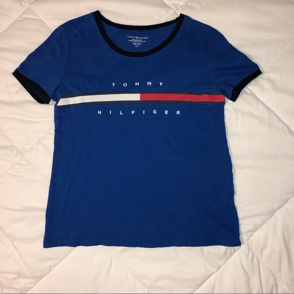 Tommy Hilfiger Women’s Big Logo Line T-shirt - Picture 1 of 7
